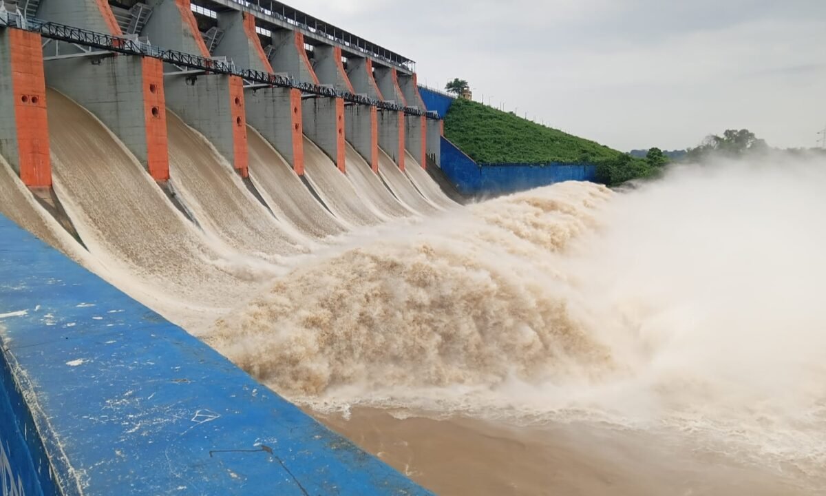 Eight gates of Tenughat Dam in Bokaro opened.