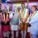 Governor Santosh Kumar Gangwar attended the Shri Krishna Janmotsav celebrations at Albert Ekka Chowk and honored the winning participants.