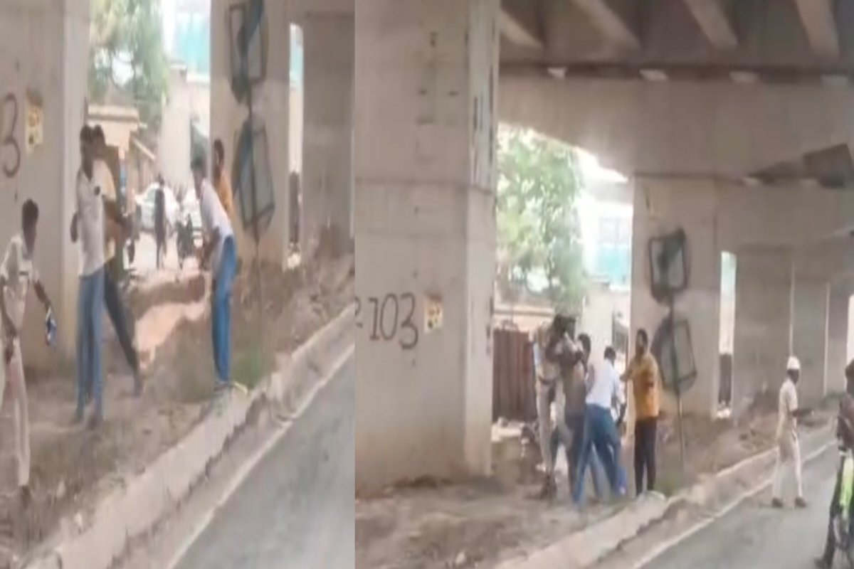 Jamshedpur: Traffic police personnel assaulted at Dimna Chowk.
