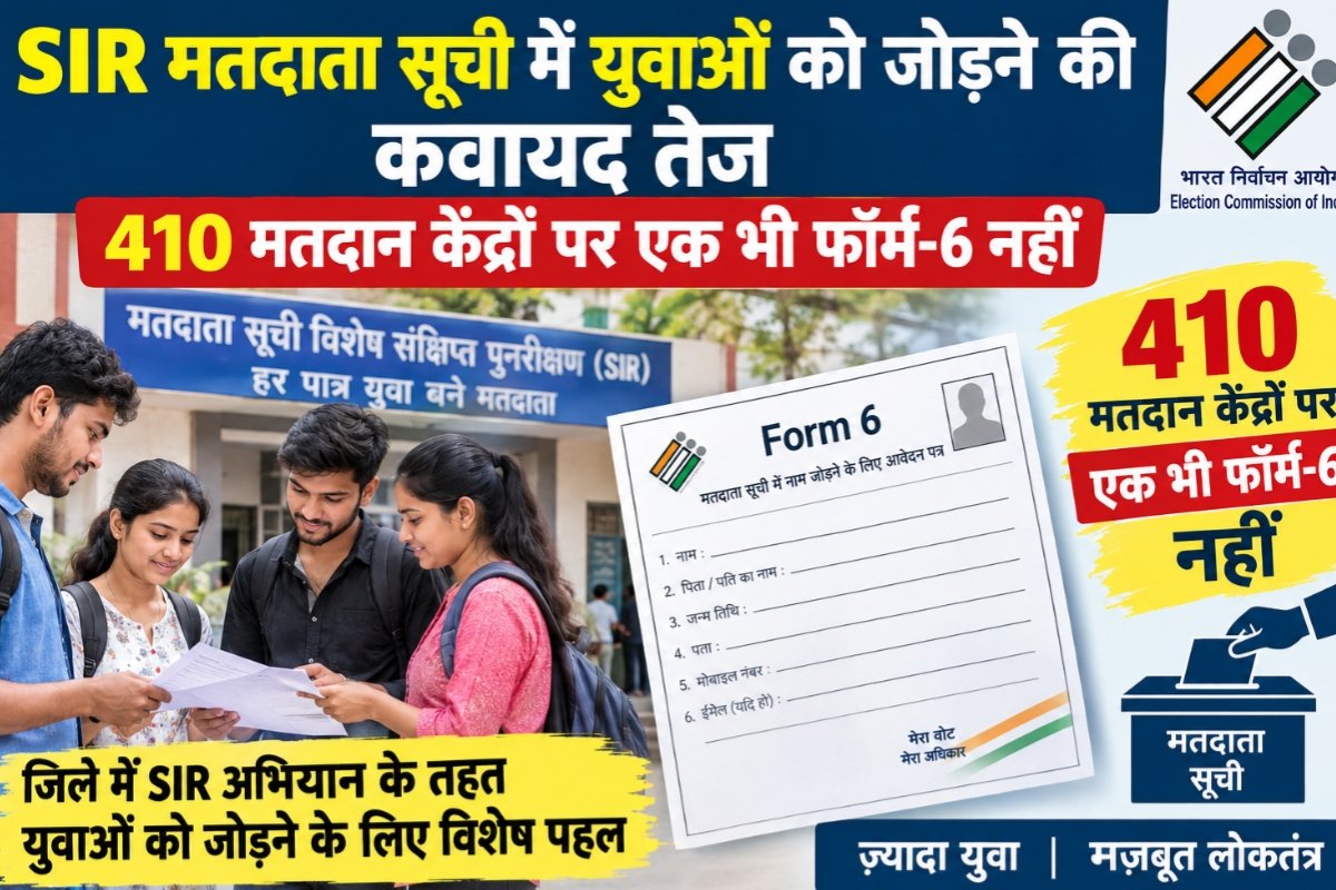 Efforts to enroll youth in the voter list intensified; not a single Form-6 received at 410 polling stations.