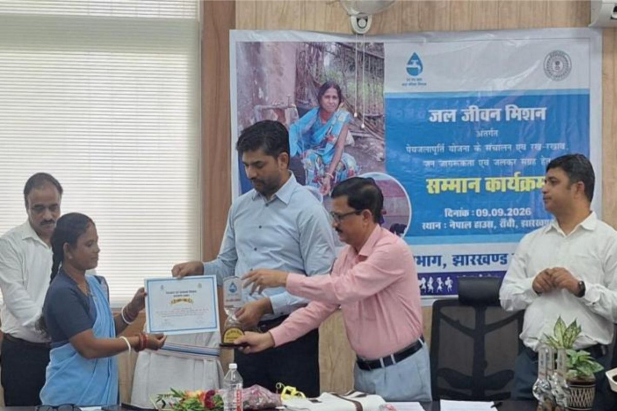 Eight 'Jal Sahiyas' honored for outstanding work under the Jal Jeevan Mission.