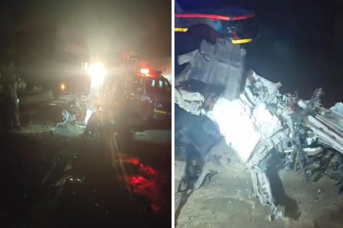 Horrific collision between two trailers in Koderma Valley