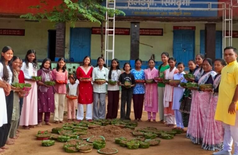 सरस्वती शिशु विद्या मंदिर सलडेगा में करम महोत्सव का शुभारंभ, जावा उठाव के साथ शुरू हुई पूजा की तैयारी
