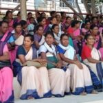 Meeting of Anganwadi workers and helpers regarding various issues, including honorarium and mobile recharge.