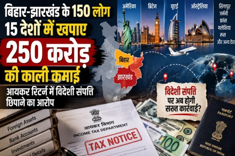 बिहार-झारखंड के 150 लोगों ने 15 देशों में खपाई 250 करोड़ की काली कमाई, आयकर रिटर्न में विदेशी संपत्ति छिपाने का आरोप