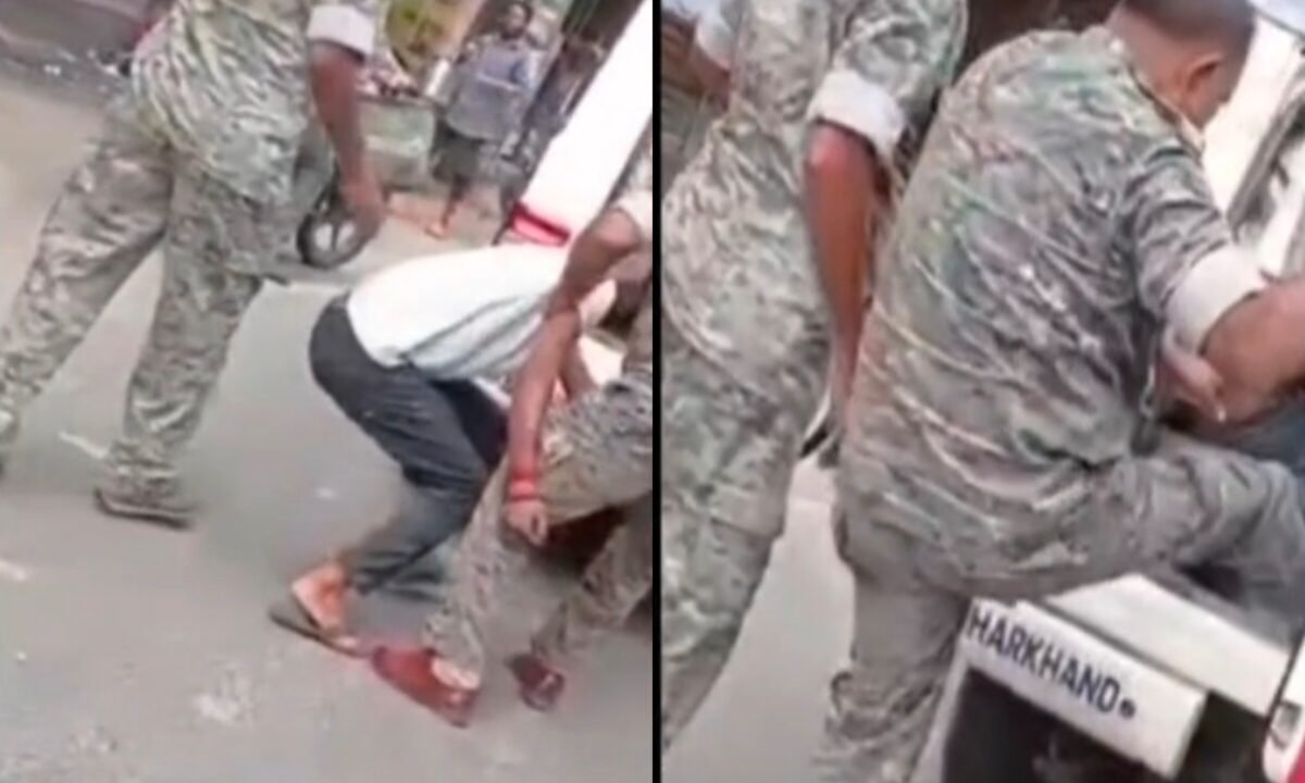 video-policeman-kicking-man-dhanbad-goes