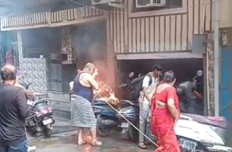 electric-scooty-catches-fire-vijayanagar-locals