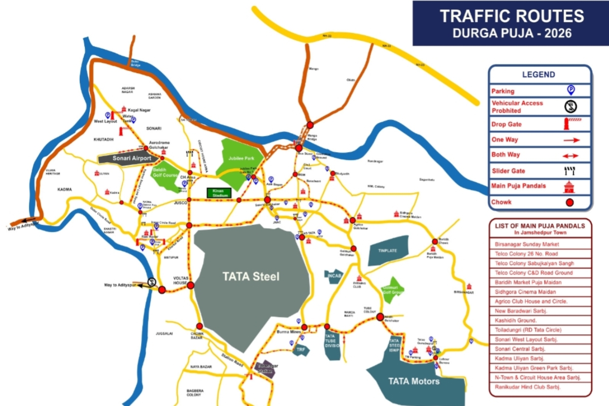 traffic-plan-enforced-jamshedpur-durga-puja