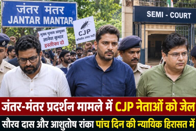 जंतर-मंतर प्रदर्शन मामले में CJP नेताओं को जेल, सौरव दास और आशुतोष रांका पांच दिन की न्यायिक हिरासत में