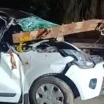 सरिया में भीषण सड़क हादसा: ट्रेलर में फंसी कार को 6 किलोमीटर तक घसीटा, चालक की मौत, दो घायल massive-road-accident-saria-car-trapped