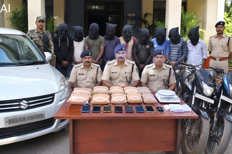 लोहरदगा में 40 लाख की ब्राउन शुगर के साथ आठ तस्कर गिरफ्तार, कुड़ू के रास्ते रांची पहुंचाई जा रही थी खेप